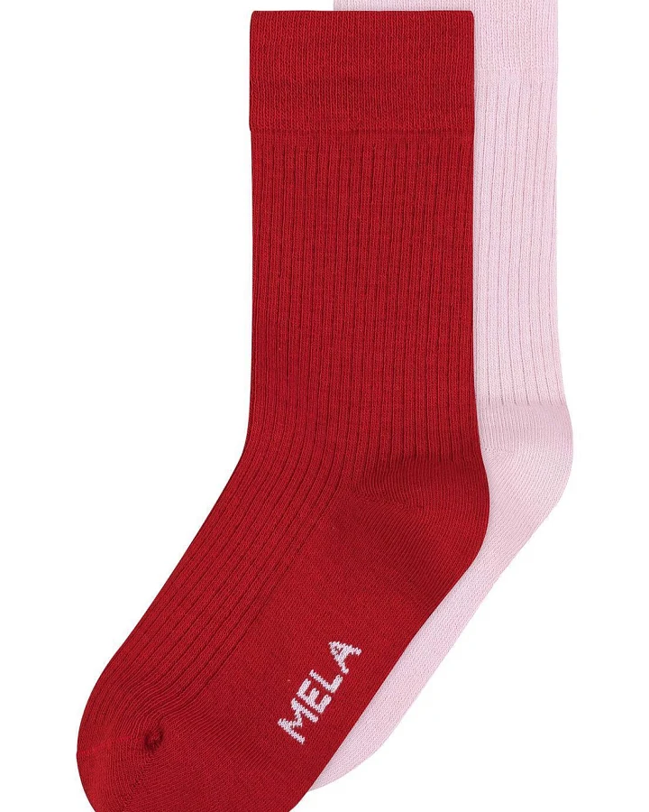 Gerippte Baumwoll-Socken GOTS, 2er Pack