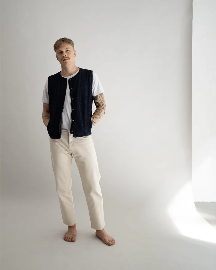 Baumwoll-Hanf-Chino Relaxed Fit Modell: Loom