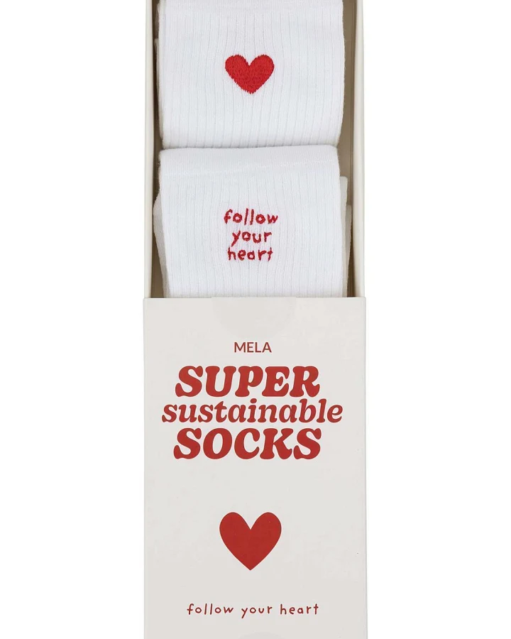 Gerippte Socken mit Stickerei, 2er Pack