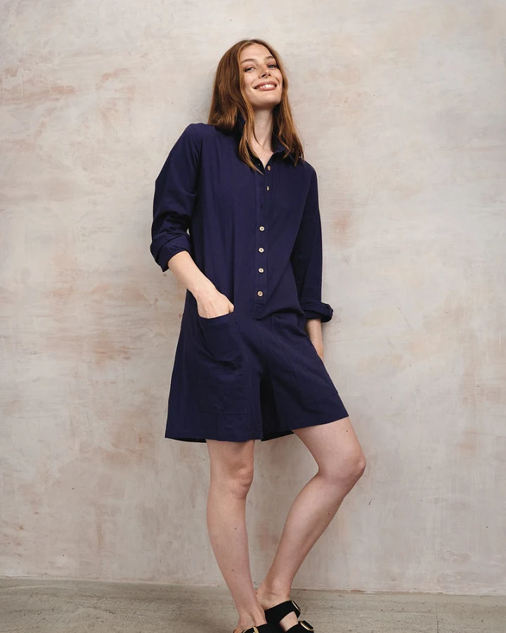 Musselin Langarm-Jumpsuit Modell: Tiff