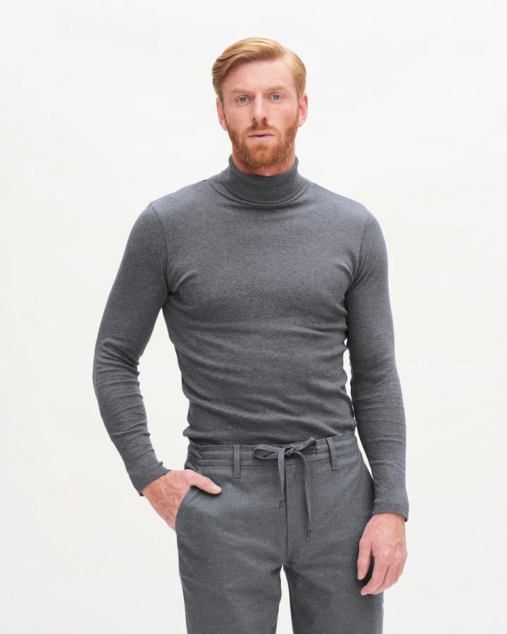 Rollkragen Longsleeve Modell: Helge GOTS