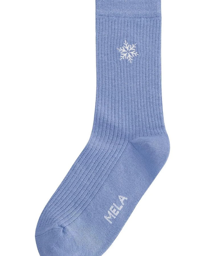 Gerippte Socken mit Stickerei, 1er Pack