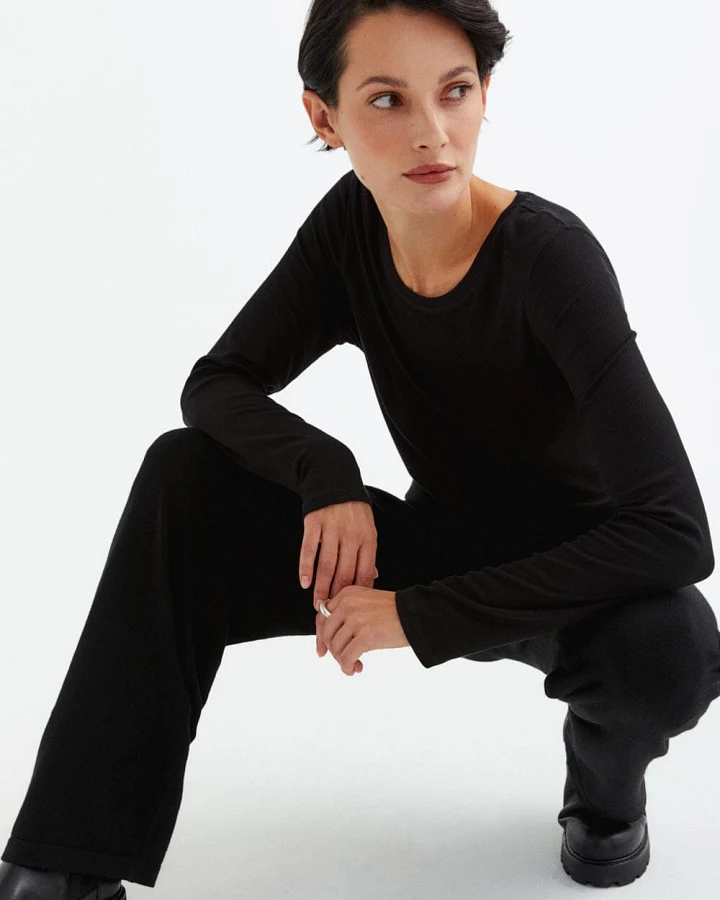 Wide Leg Bambus-Hose Modell: Kim