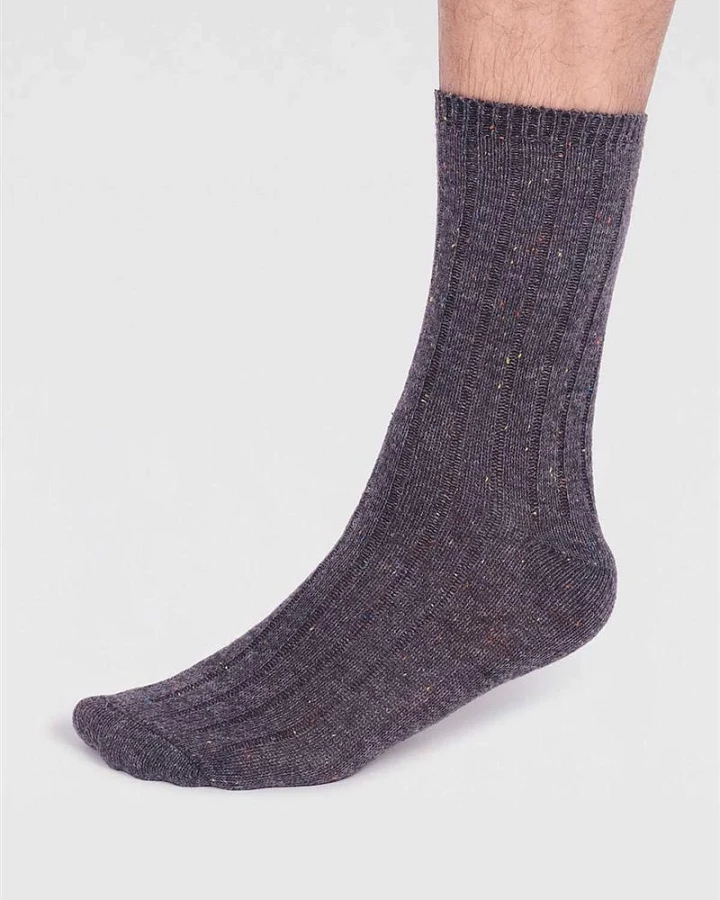 Gerippte Socke Modell: Aaron Blend Fleck mit Wollanteil