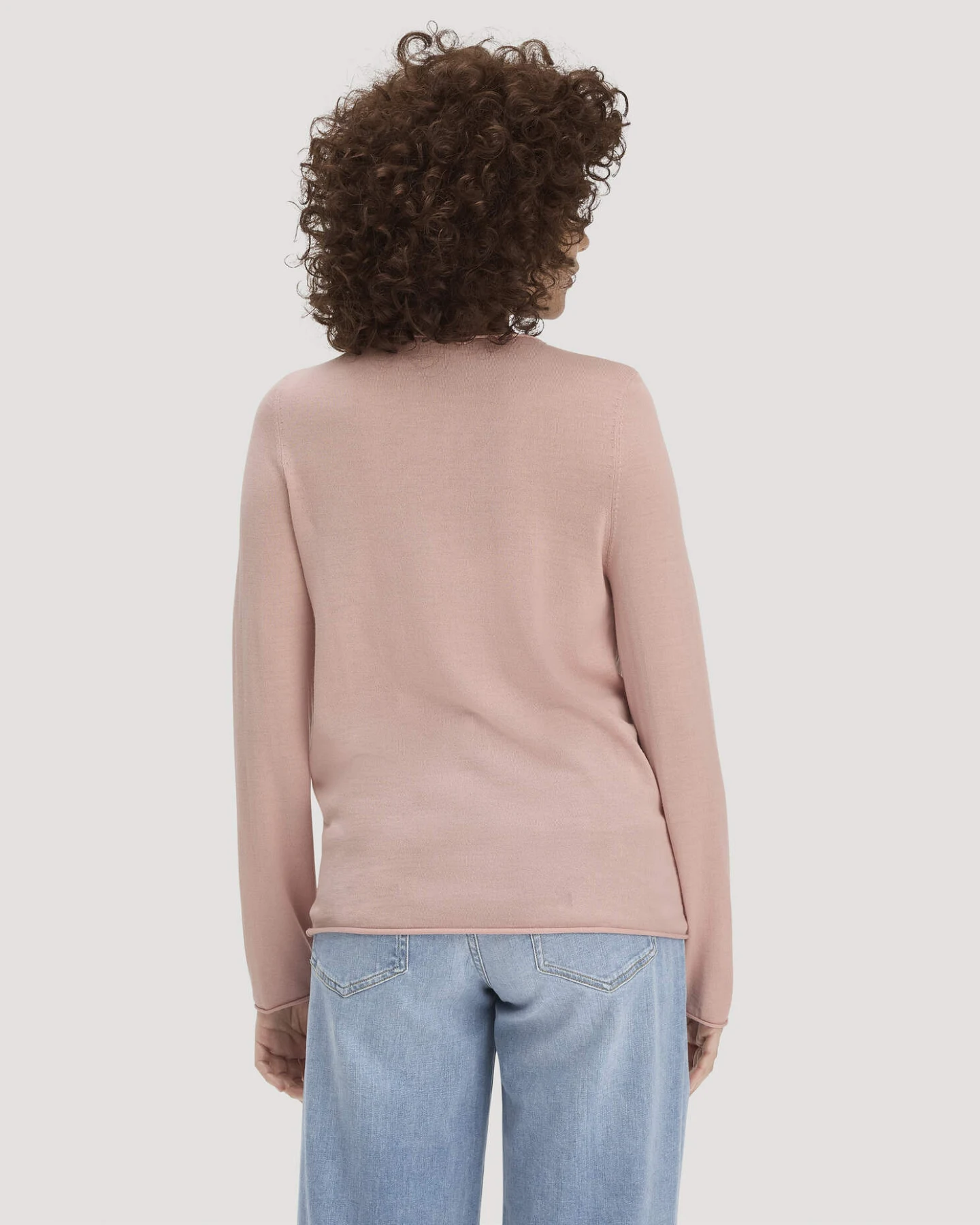 hessnatur Damen Strick Pullover Regular aus Bio-Merinowolle - rosa - Größe S – Ansicht 3