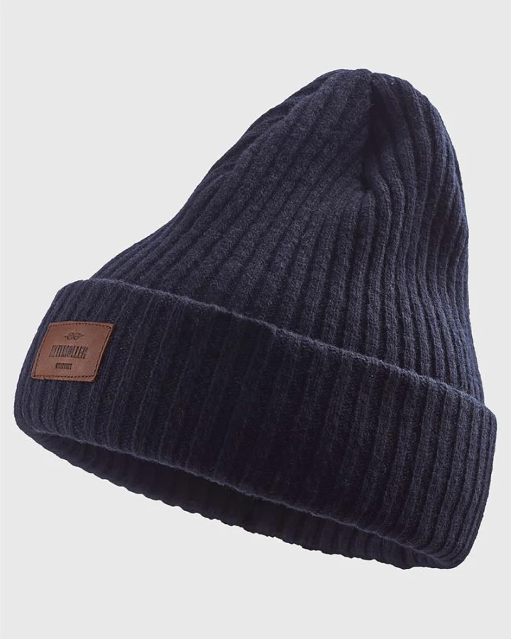 Produktseite: Heavy Rib Beanie Merinowolle
