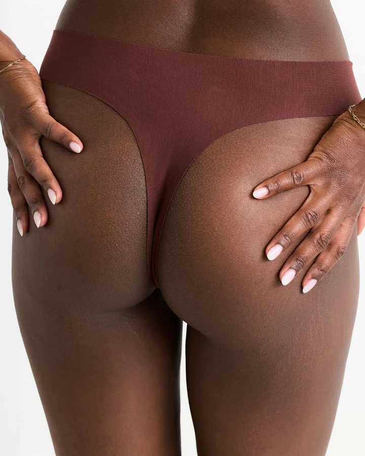 erlich textil Casual Cotton String im 3er Pack für Frauen aus Baumwolle in umbra
