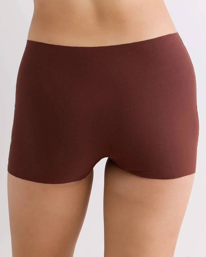 erlich textil Casual Cotton Panty im 3er Pack für Frauen aus Baumwolle in umbra