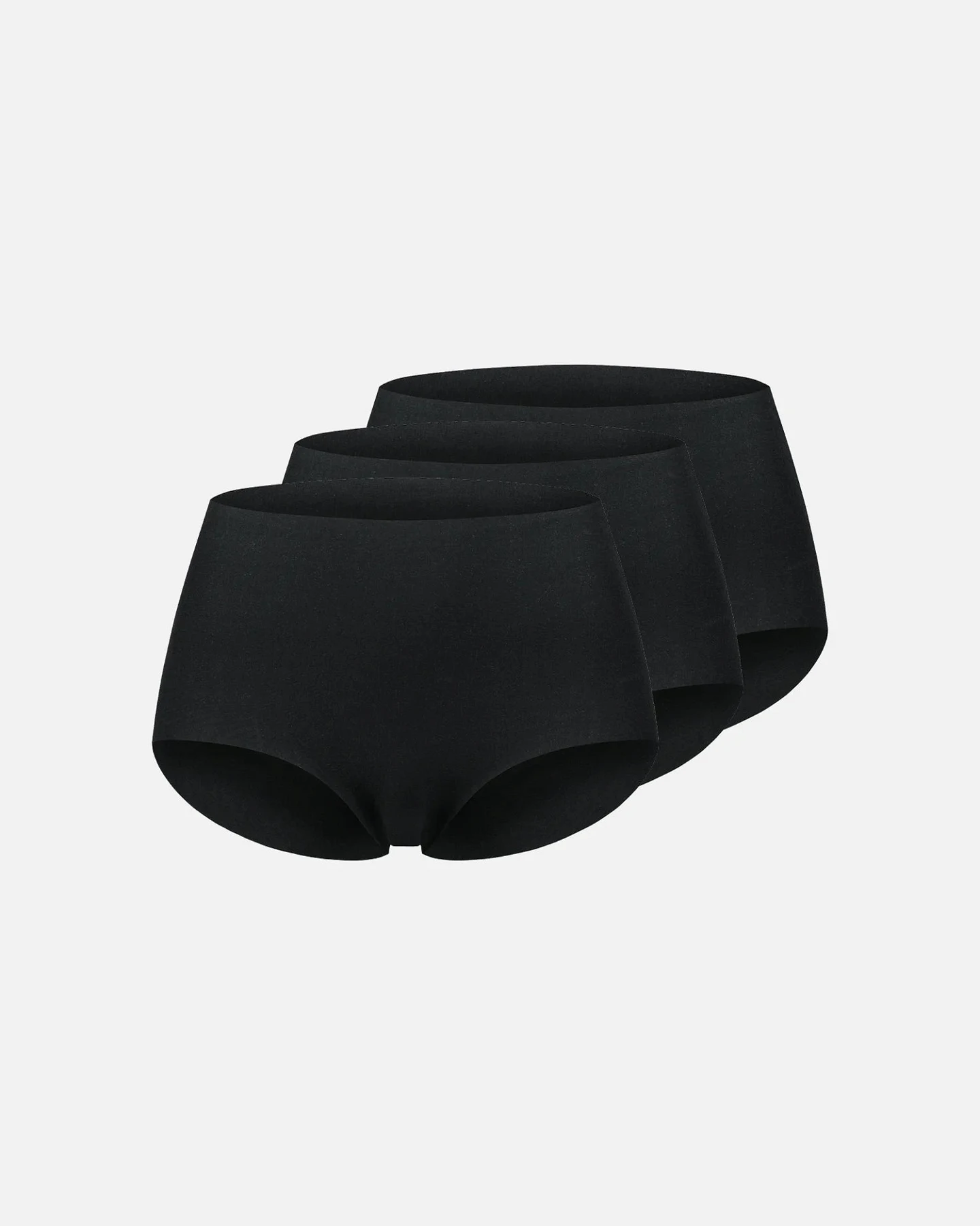 erlich textil Casual Cotton High Waist Slip im 3er Pack für Frauen aus Baumwolle in schwarz – Ansicht 2