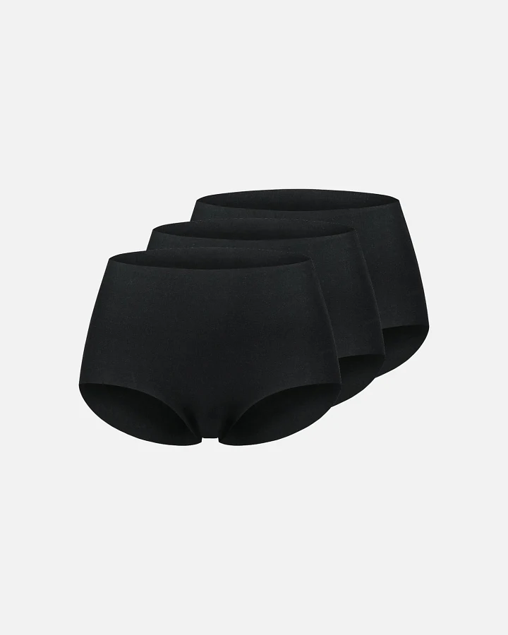 Produktseite: erlich textil Casual Cotton High Waist Slip im 3er Pack für Frauen aus Baumwolle in schwarz