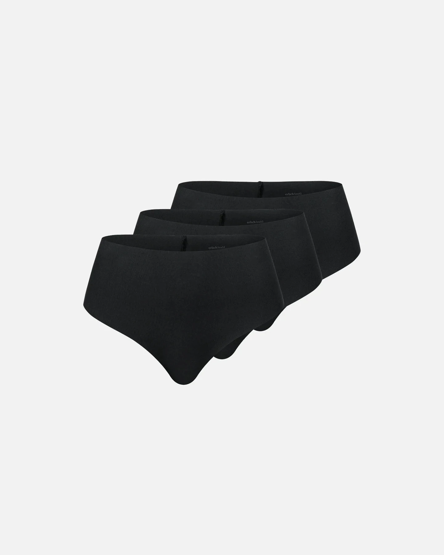 erlich textil Casual Cotton High Waist Brazil String im 3er Pack für Frauen aus Baumwolle in ton – Ansicht 2