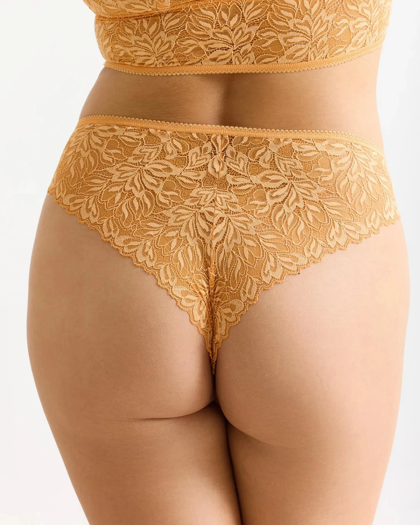 erlich textil Iconic Lace Brazil Slip für Frauen aus Polyamid in schatten schwarz – Ansicht 2