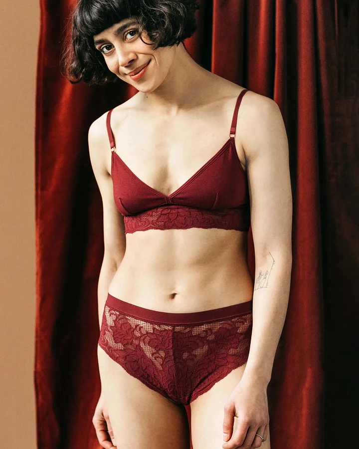 erlich textil Isabell für Frauen aus Polyamid in weinrot