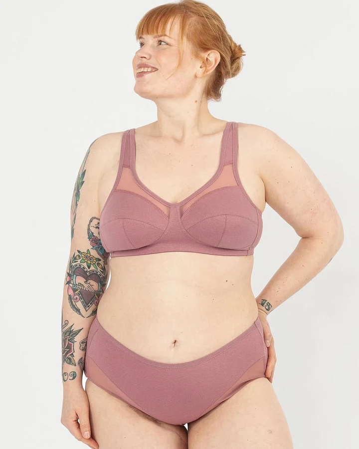 erlich textil Anni für Frauen aus Baumwolle in mauve