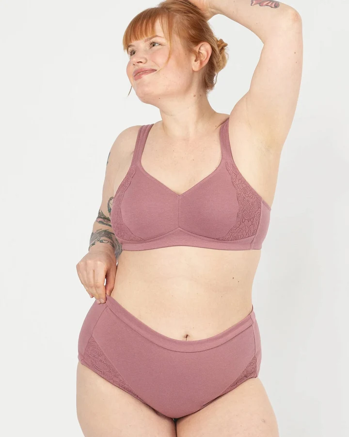 erlich textil Henriette für Frauen aus Baumwolle in mauve