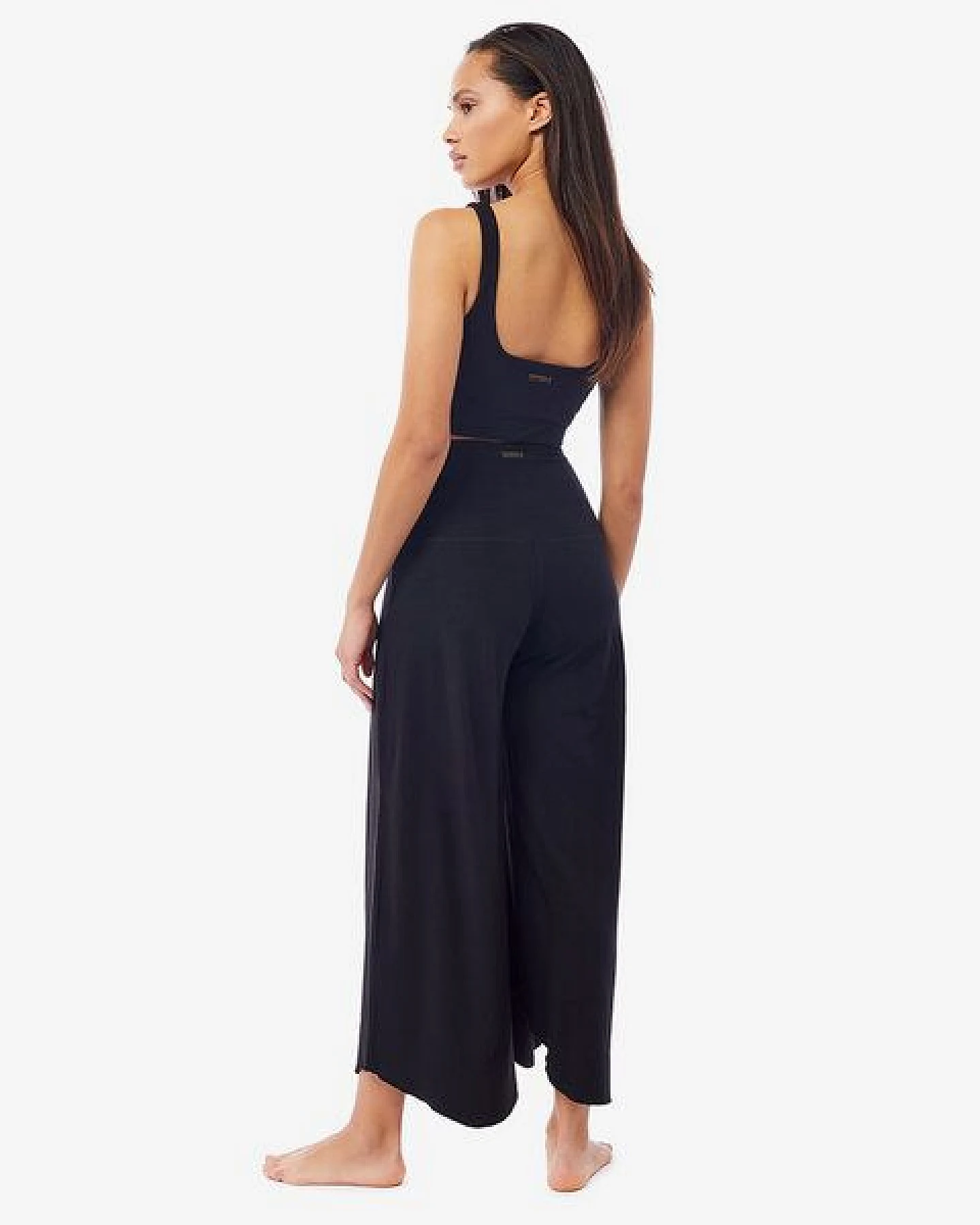 Mandala Yoga Hose - Roll over Tulip Pants - aus Tencel und Bio-Baumwolle – Ansicht 2