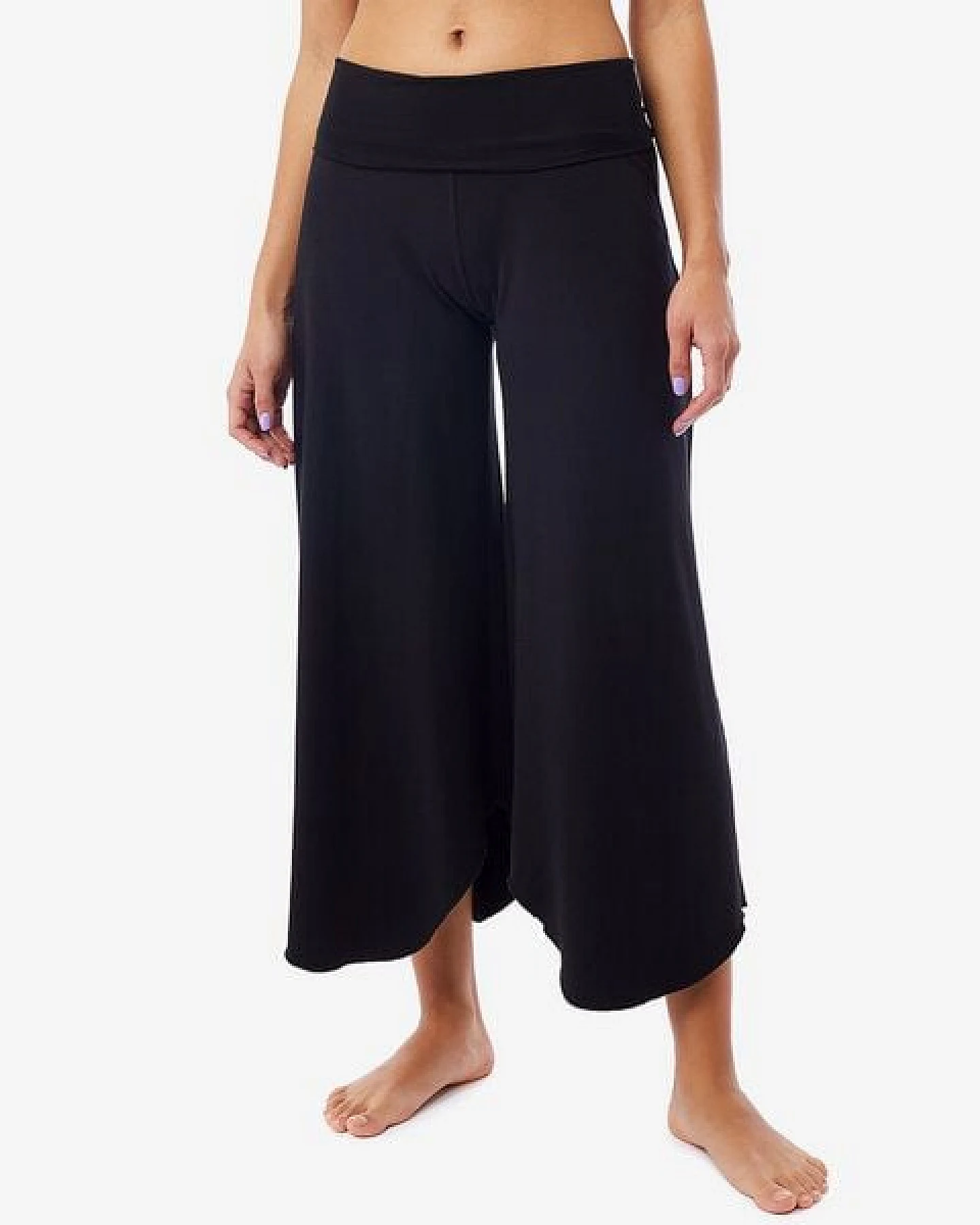 Mandala Yoga Hose - Roll over Tulip Pants - aus Tencel und Bio-Baumwolle – Ansicht 3