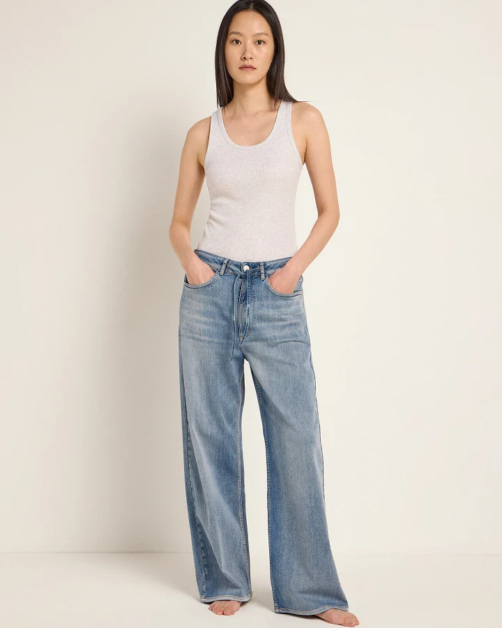 Jeans mit extra weitem Bein (GOTS)