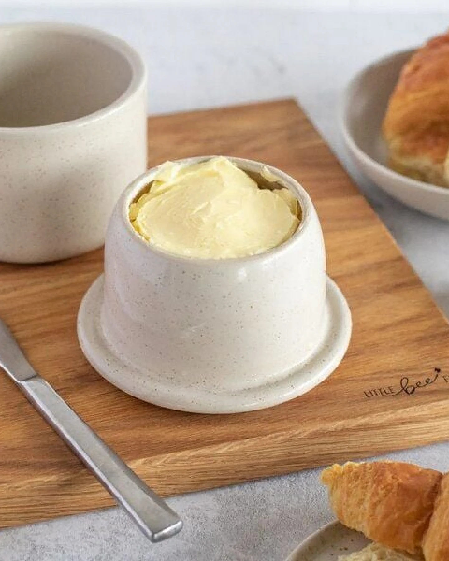 little bee fresh Französische Butterdose aus Keramik – Ansicht 2
