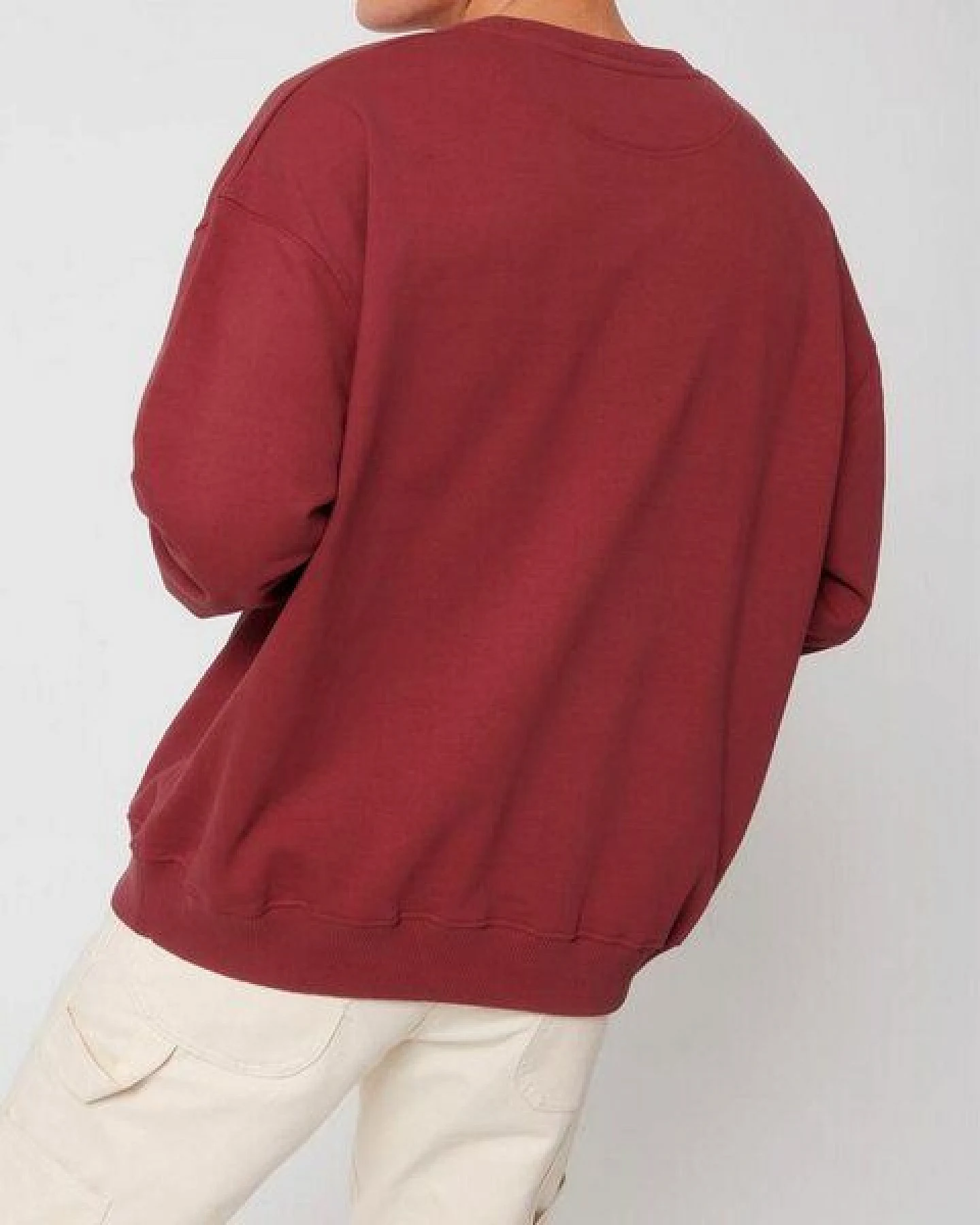 YTWOO Oversized Sweatshirt aus reiner Bio-Baumwolle, Dry Handfeel – Ansicht 2