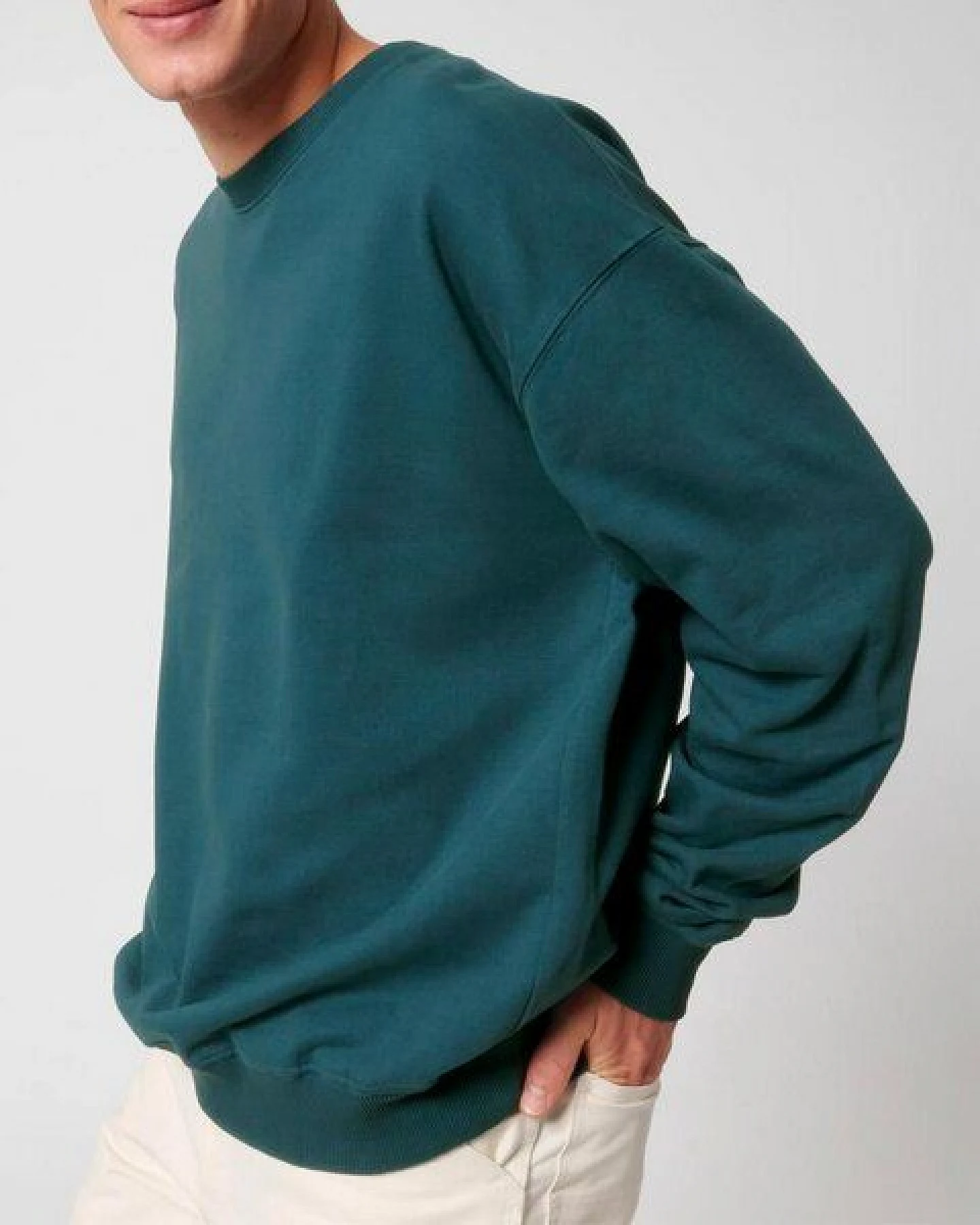 YTWOO Oversized Sweatshirt aus reiner Bio-Baumwolle, Dry Handfeel – Ansicht 2