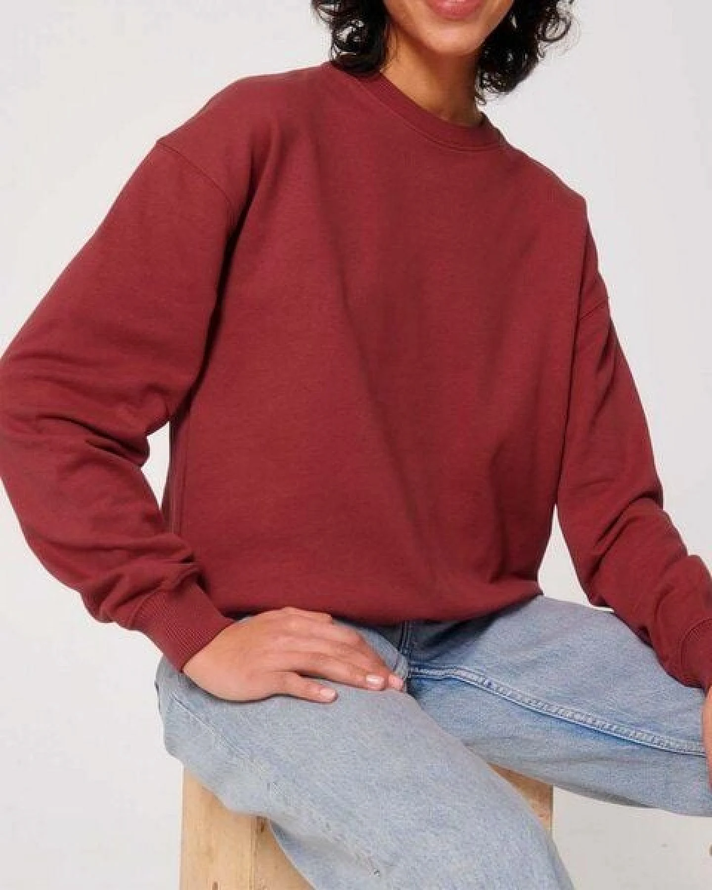 YTWOO Oversized Sweatshirt aus reiner Bio-Baumwolle, Dry Handfeel – Ansicht 4