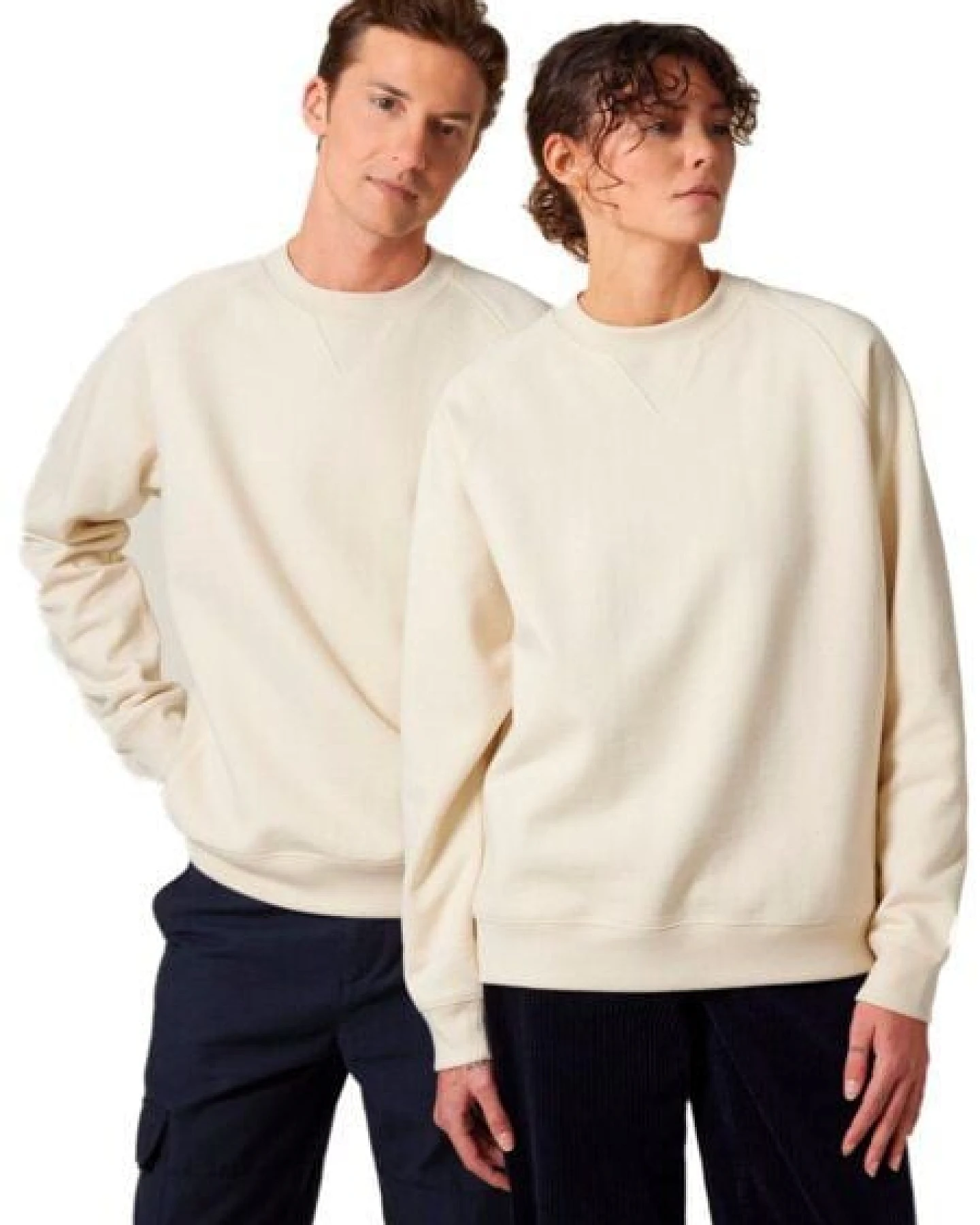 YTWOO Klassisches Unisex Raglan Sweatshirt mit Relaxed Fit aus 100% Biobaumwolle – Ansicht 2