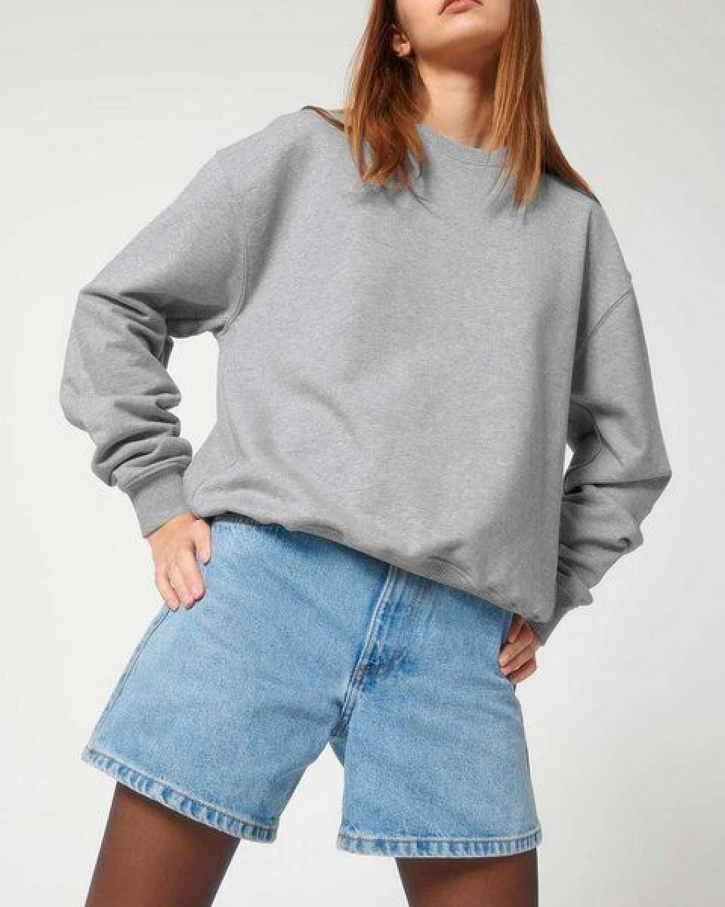 YTWOO Oversized Sweatshirt aus reiner Bio-Baumwolle, Dry Handfeel – Ansicht 3