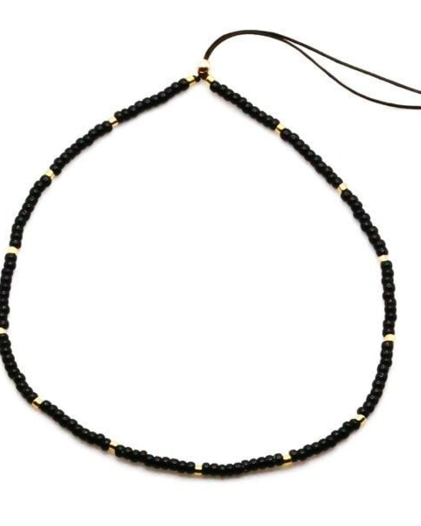 juni Schwarzes Perlen Fußkettchen "Glamorous" - optional als Set mit Gold Fußkette – Ansicht 3