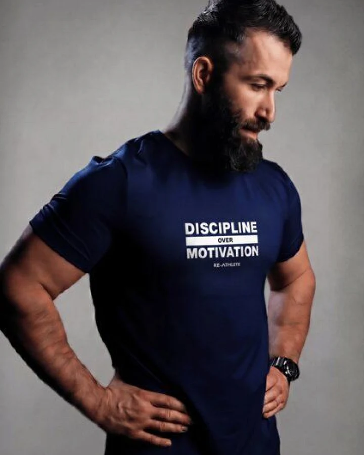 Re-Athlete DISCIPLINE Bambus Herren Shirt - navy