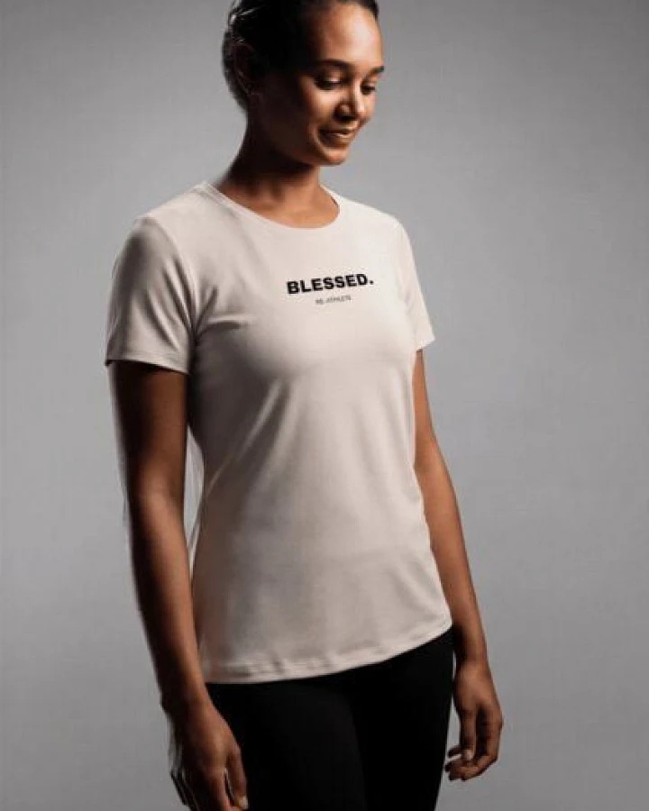 Re-Athlete BLESSED Bambus Damen Shirt - beige