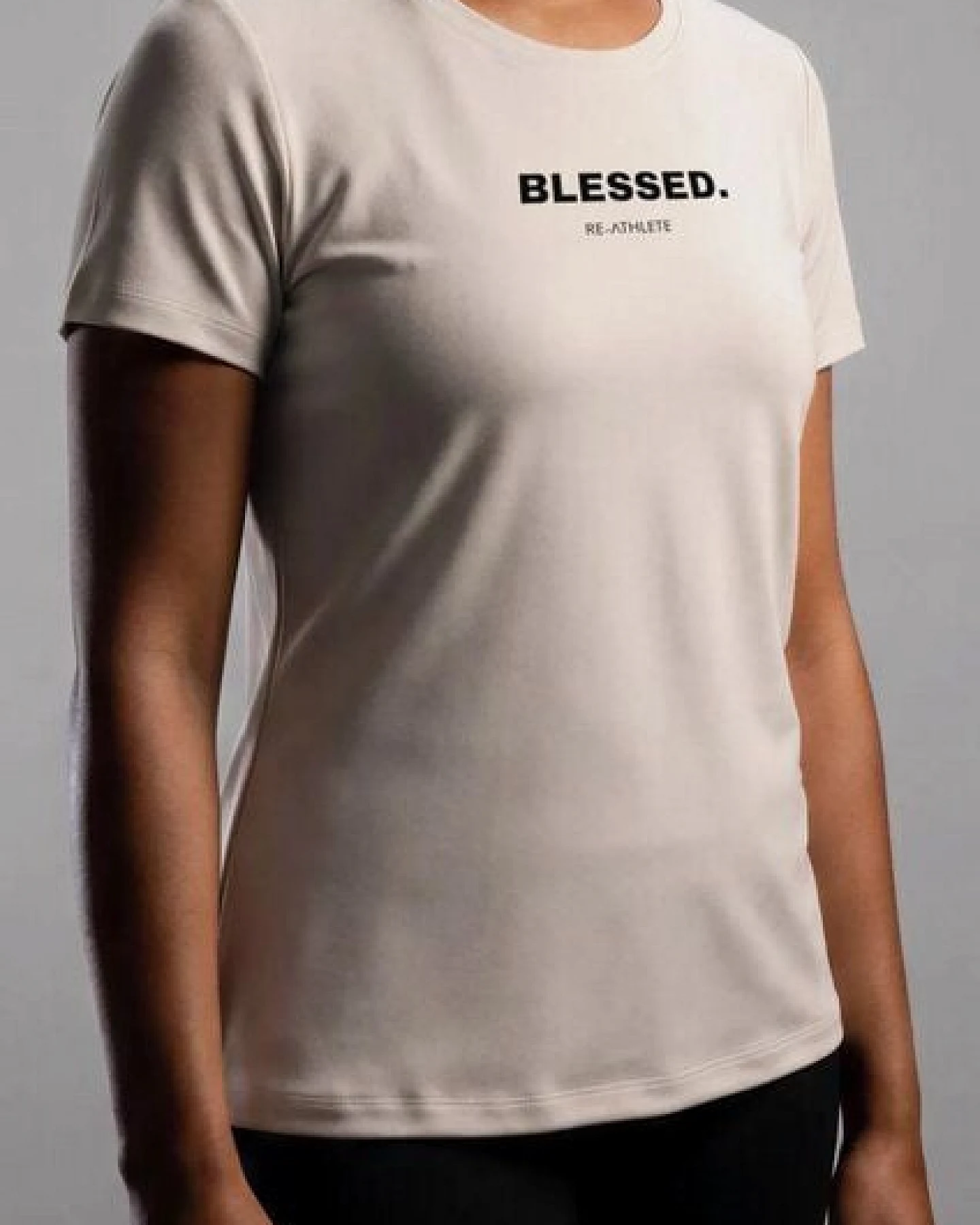 Re-Athlete BLESSED Bambus Damen Shirt - beige – Ansicht 2