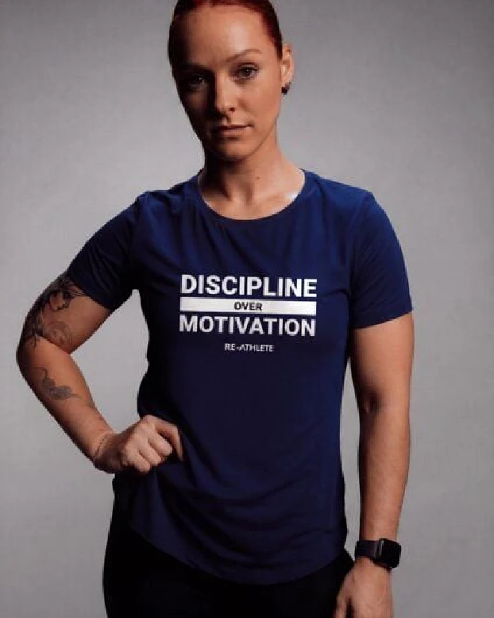 Re-Athlete DISCIPLINE Bambus Damen Shirt - navy