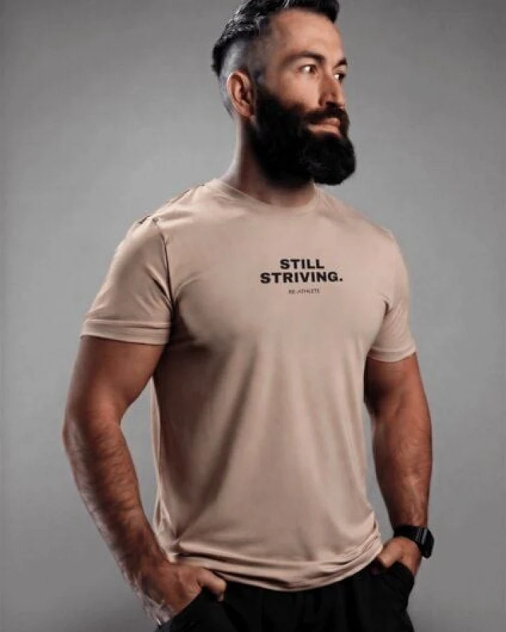 Re-Athlete STRIVING Bambus Herren Shirt - beige