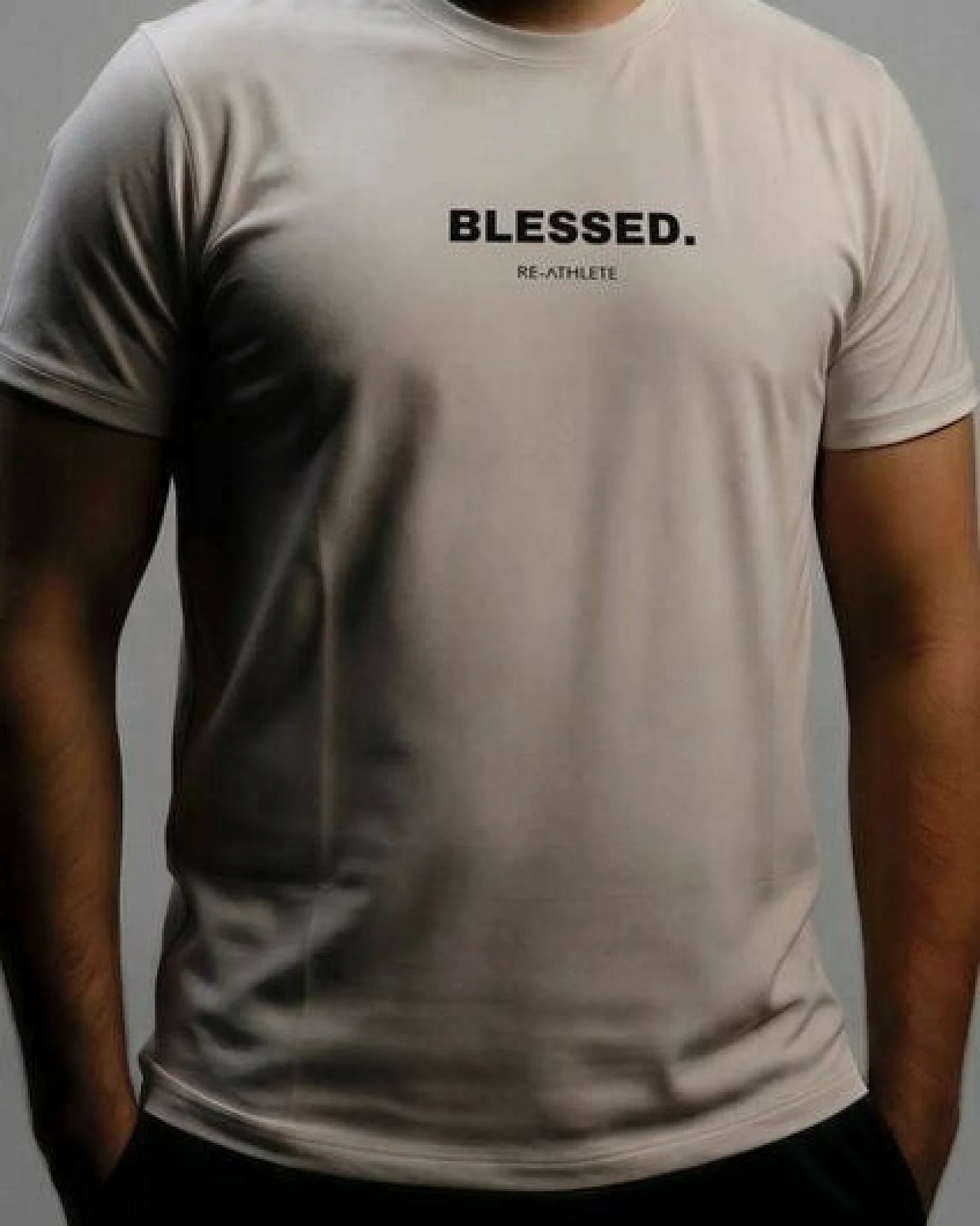 Re-Athlete BLESSED Bambus Herren Shirt - beige – Ansicht 2