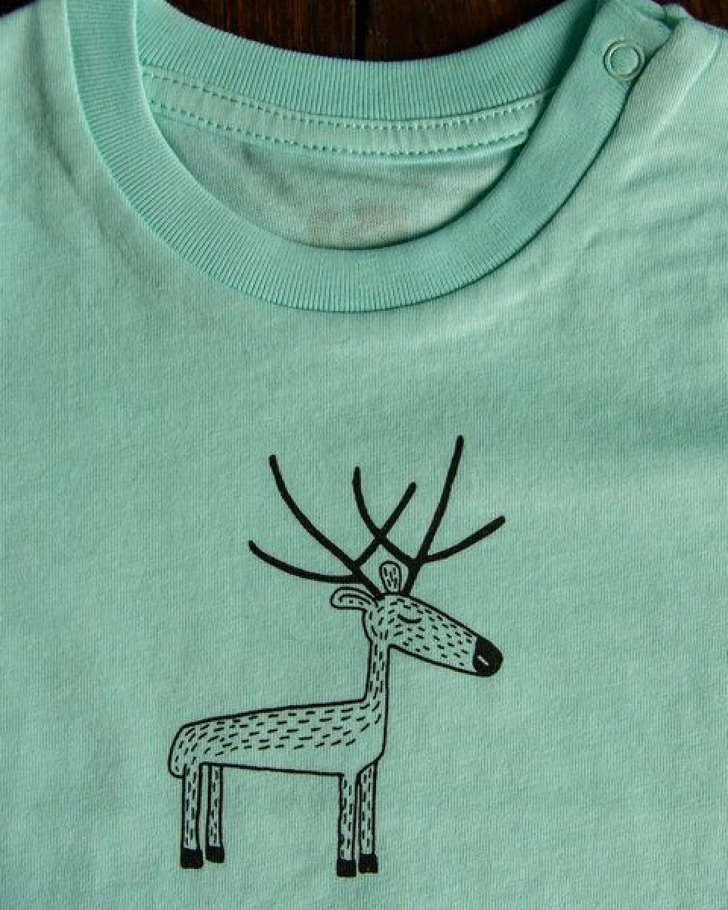 Cmig Baby T-shirt Rentier in caribbean blue – Ansicht 2