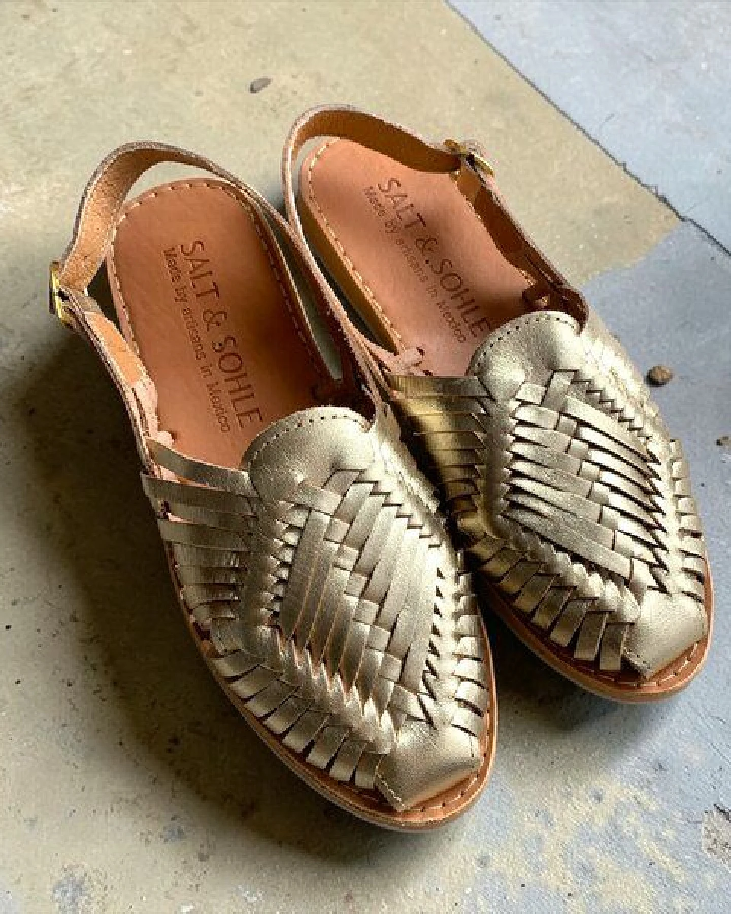 Salt and Sohle Leder Huarache Sandalen für Damen – Ansicht 3