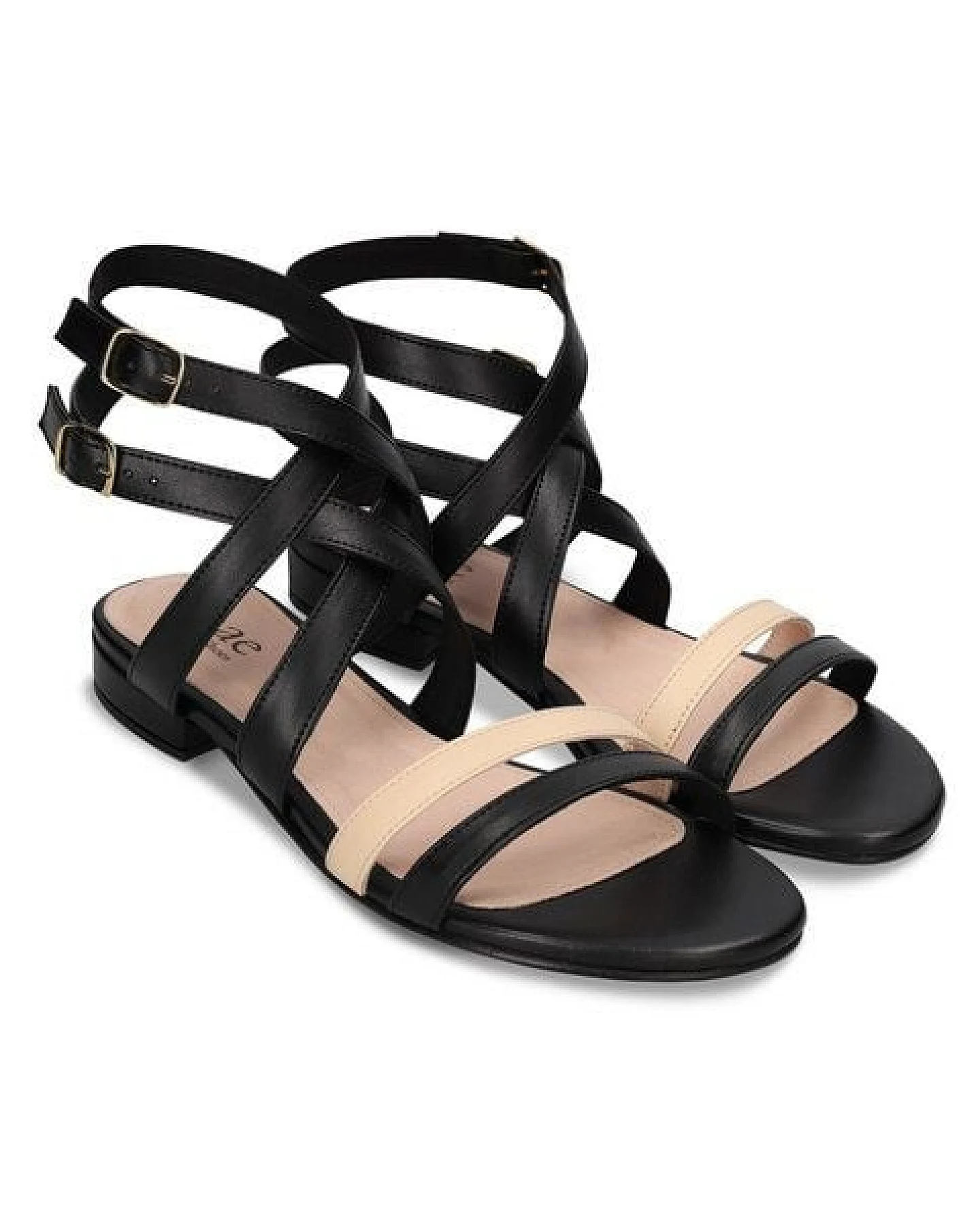 Nae Vegan Shoes NAE - Olga Schwarz Vegane Flache Schuhe in AppleSkin – Ansicht 2