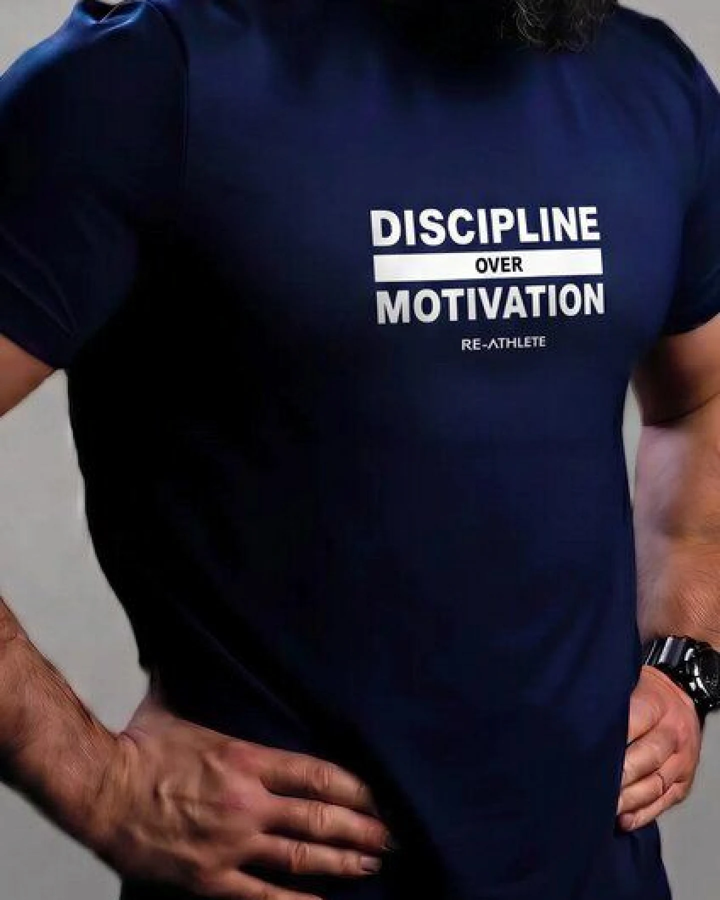 Re-Athlete DISCIPLINE Bambus Herren Shirt - navy – Ansicht 2