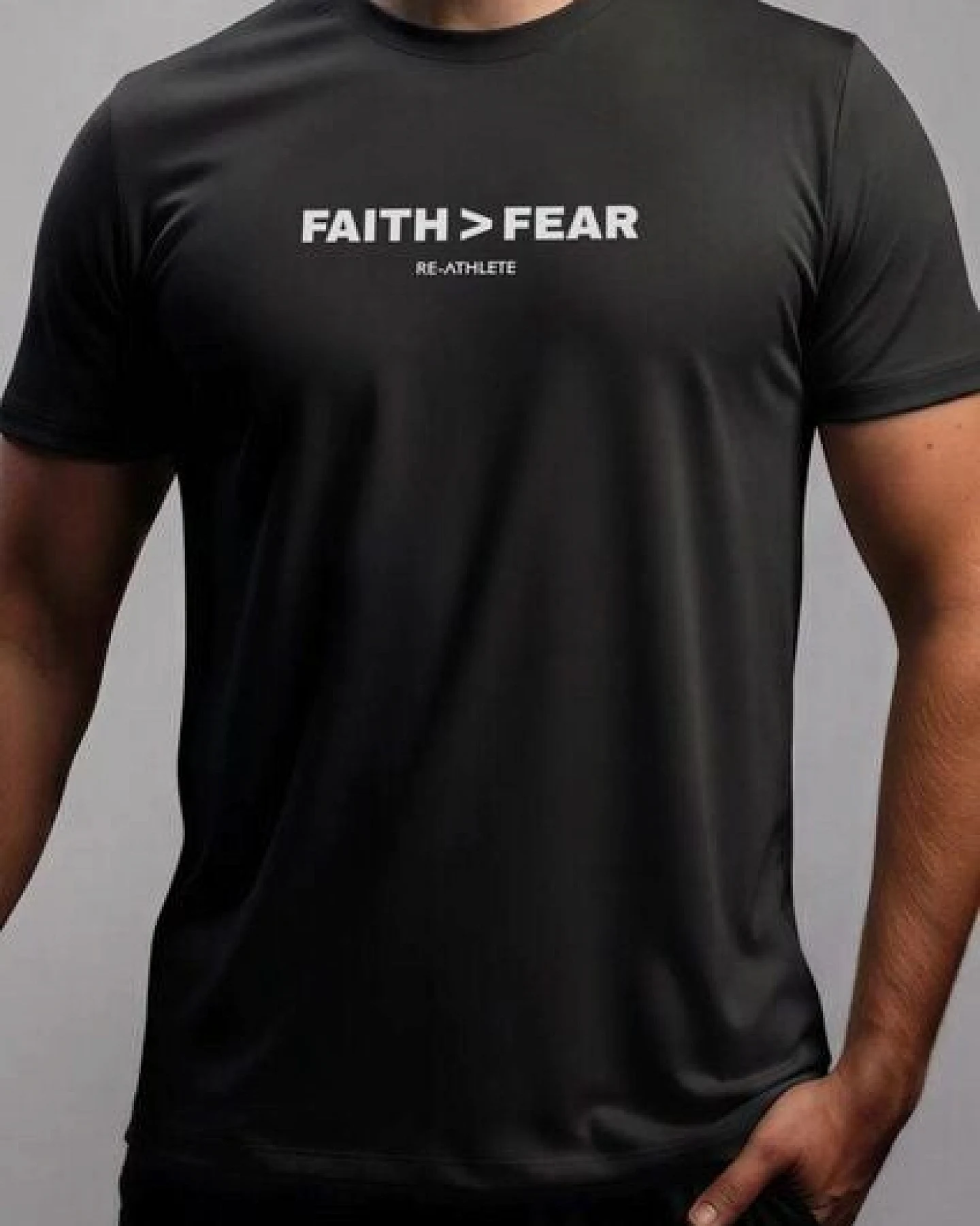 Re-Athlete FAITH Bambus Herren Shirt - black – Ansicht 2