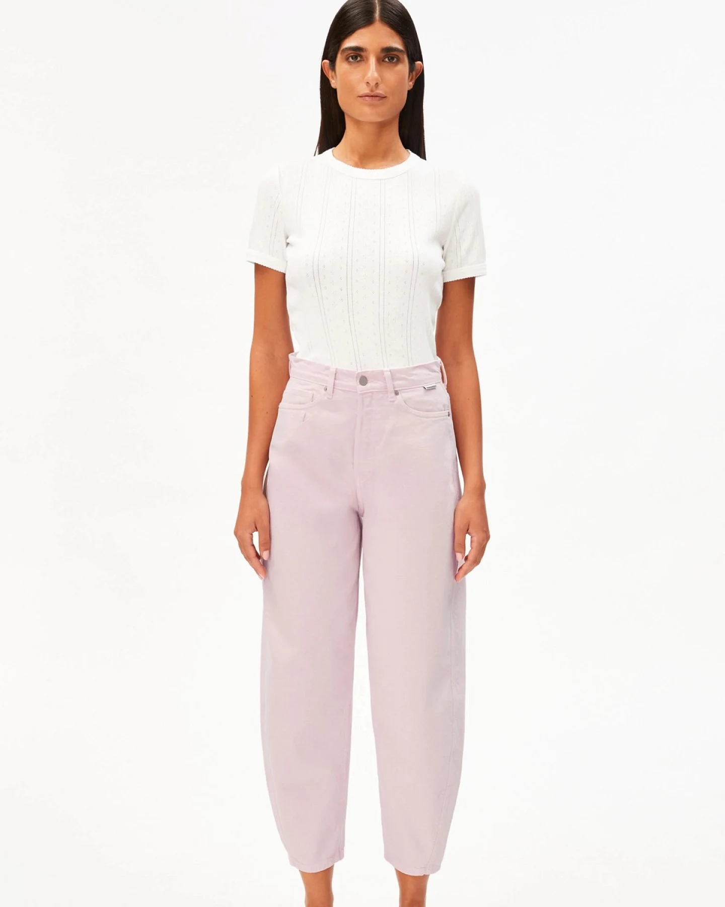 Jeans Barrel Leg Baarly Pink Mist – Ansicht 2