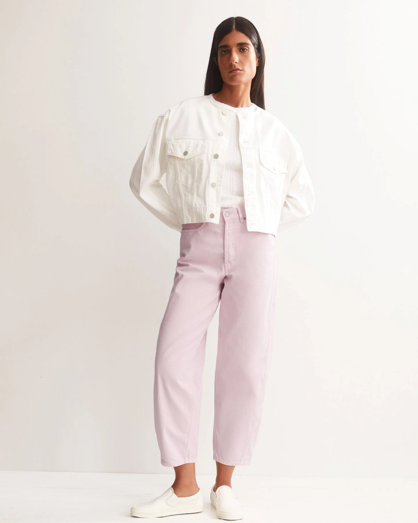 Jeans Barrel Leg Baarly Pink Mist – Ansicht 5