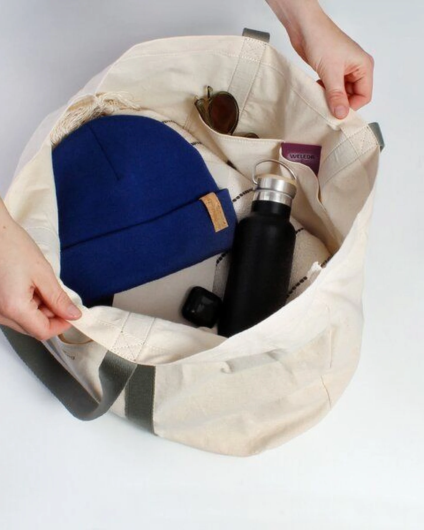 Sperling Faltbarer Shopper-Beutel "Pure" aus Bio-Baumwolle und recyceltem PET – Ansicht 3