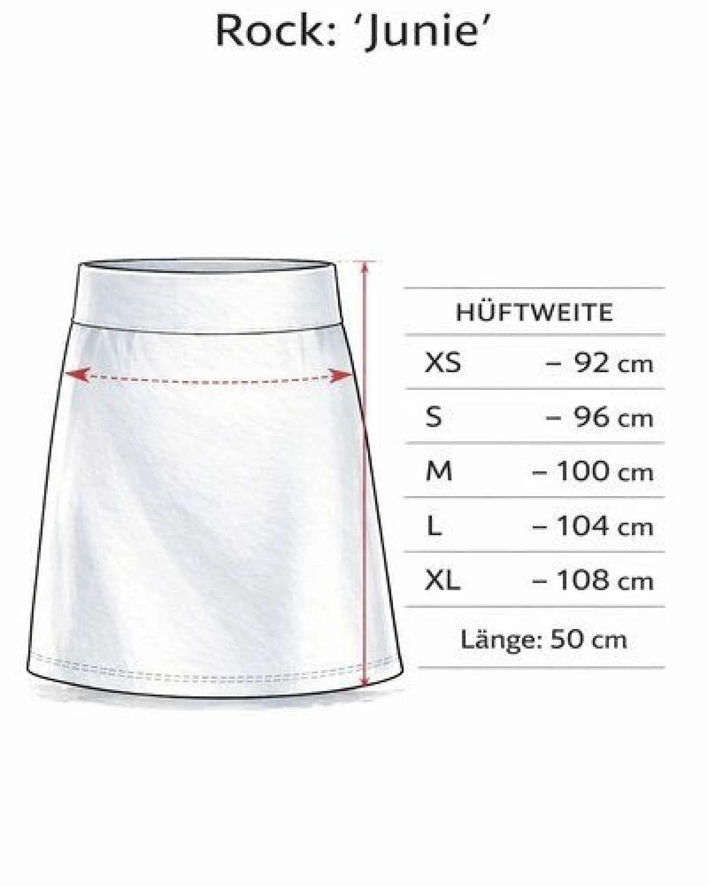 La Gitana Rock A-Linie „Junie“ – Standardlänge, aus Bio-Baumwolljersey – fair & nachhaltig – Ansicht 2