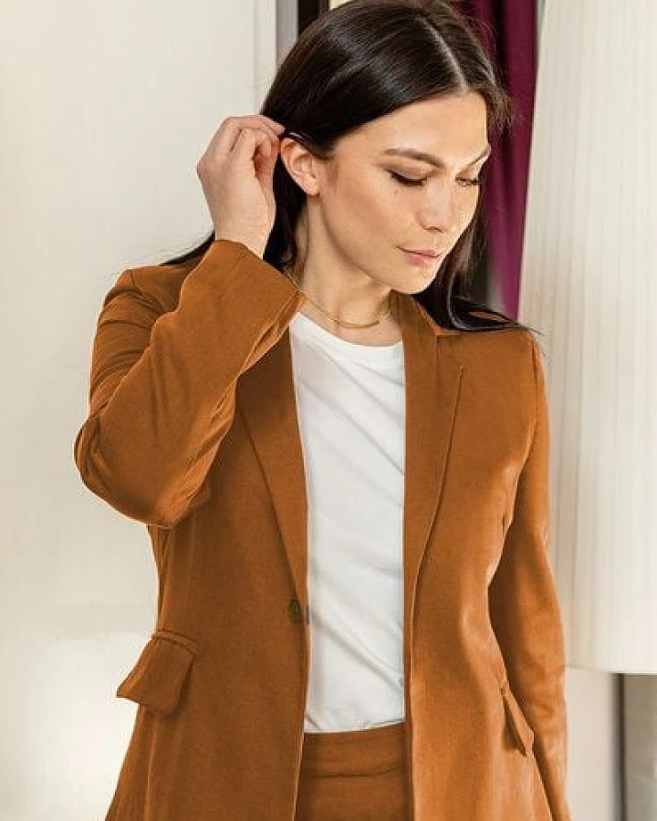 l'amour est bleu Blazer aus Tencel