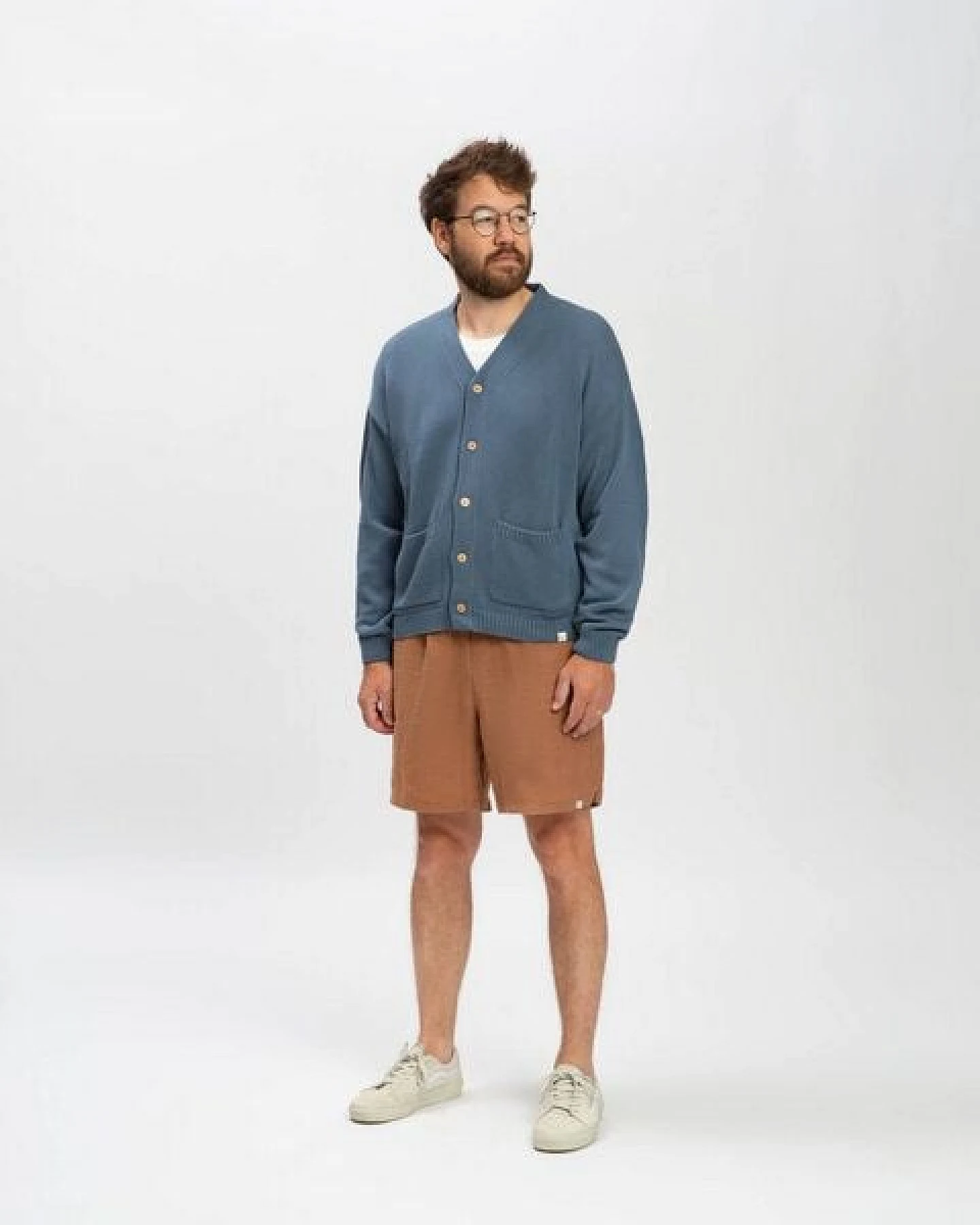 Matona Legere Strickjacke aus Baumwolle für Männer / Relaxed Cardigan – Ansicht 3