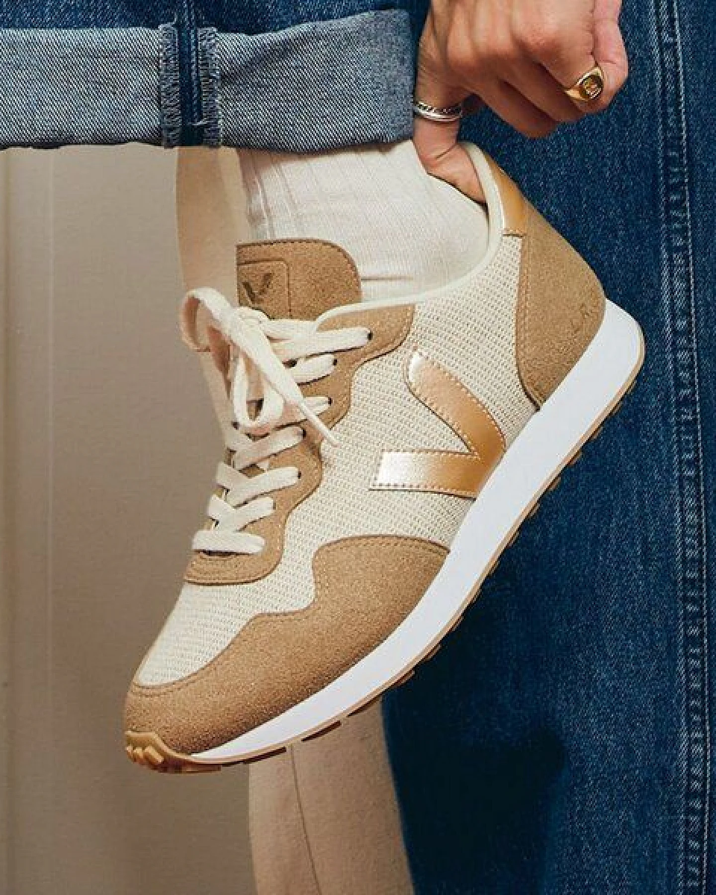 Veja Sneaker - SDU REC J-MESH NATURAL PLATINE – Ansicht 4