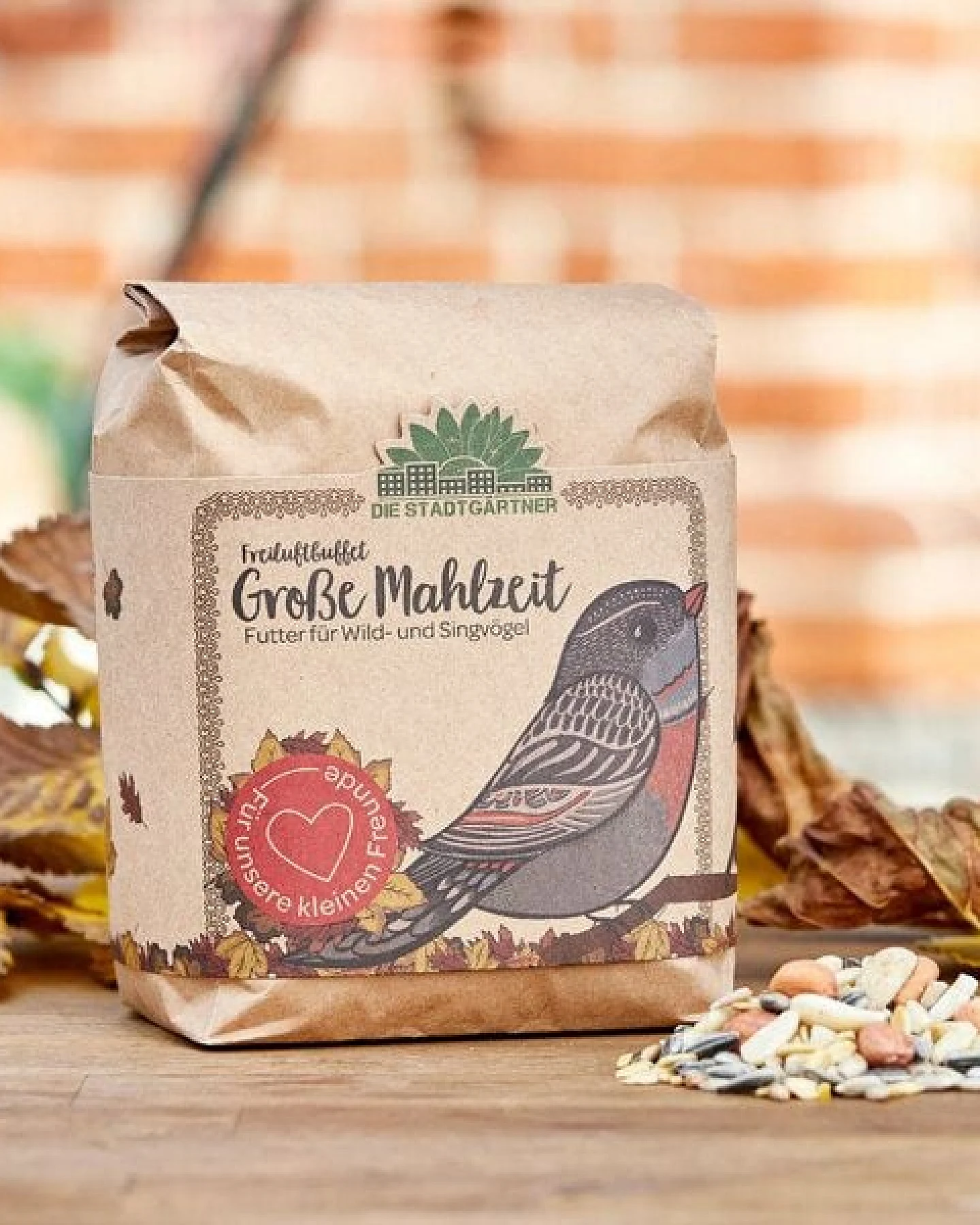 Die Stadtgärtner 1L Futter für alle Vögel I Vogelfutter für Amseln, Rotkehlchen, Meisen – Ansicht 2