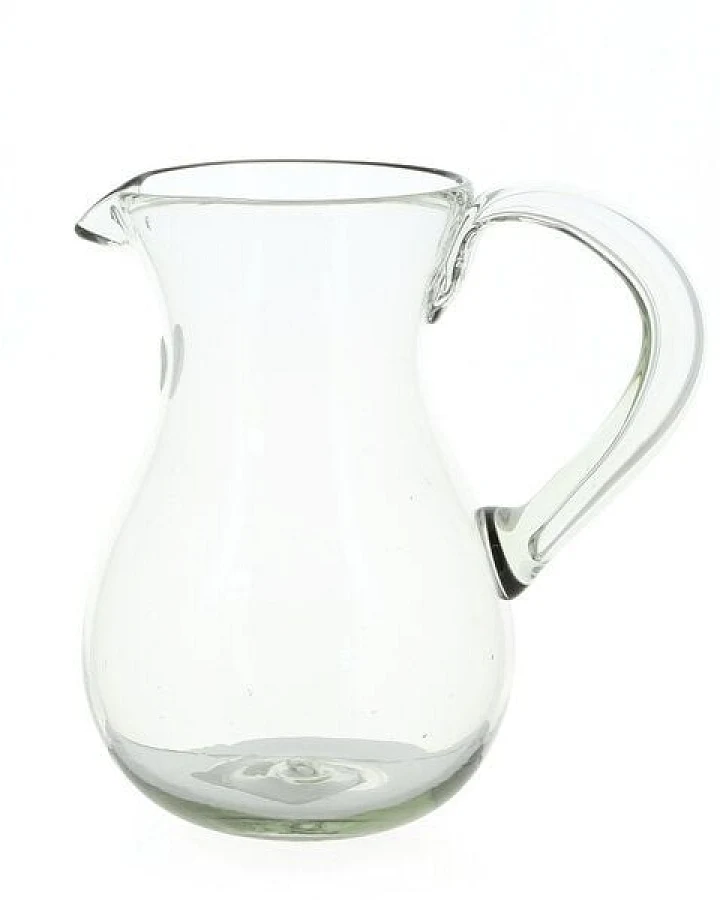 GLOBO Fair Trade Krug JARRA aus Recyclingglas, mundgeblasen, verschiedene Designs