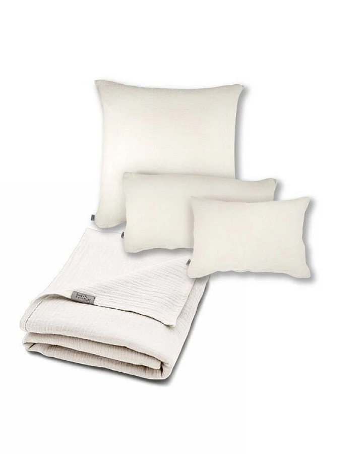 Hutch&Putch Musselin-Sommerbundle für warme Nächte (Sommerdecke 200x135 + Kopfkissenbezug nach Wahl) aus 100% Bio-Baumwolle - Handmade in Germany